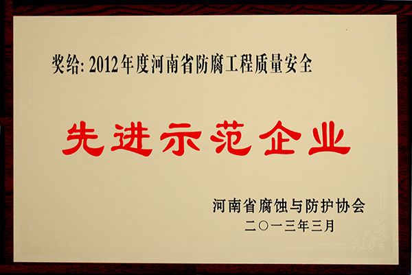2012年度先進(jìn)示范企業(yè)